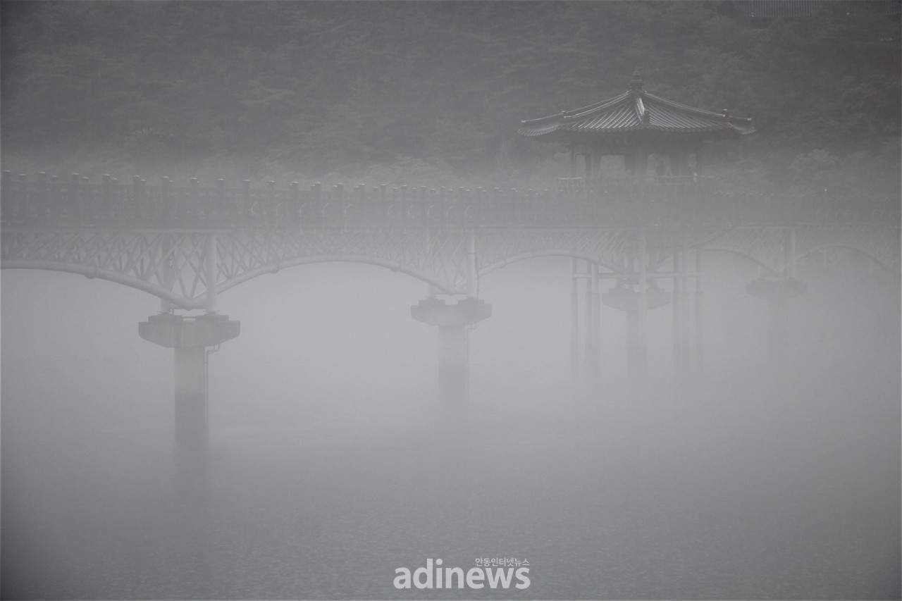 안동월영교의 아침(2022.8.9) © 안동인터넷뉴스 이대율
